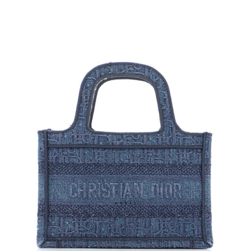 Christian Dior Book Tote Oblique Denim Mini