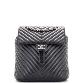 Chanel Urban Spirit Backpack Chevron Leather Large