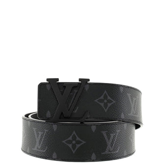 Louis Vuitton LV Line Reversible Belt Monogram Eclipse Canvas and Leather Wide