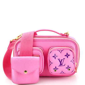 Louis Vuitton Utility Crossbody Bag Calfskin with Embossed Monogram Detail