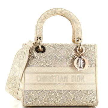Christian Dior Lady D-Lite Bag Embroidery with Macrame Effect Medium