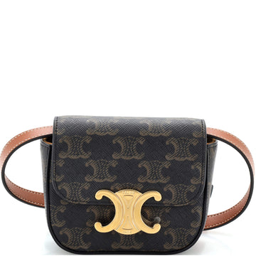 Celine Triomphe Shoulder Bag Triomphe Coated Canvas Mini