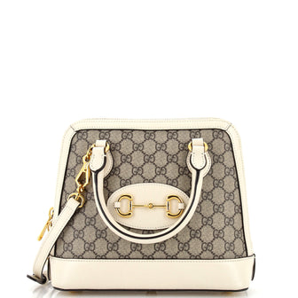 Gucci Horsebit 1955 Top Handle Bag GG Coated Canvas Small