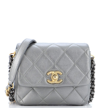 Chanel Side Note Flap Bag Quilted Lambskin Mini