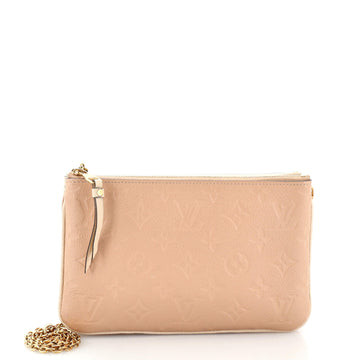 Louis Vuitton Double Zip Pochette Monogram Empreinte Leather