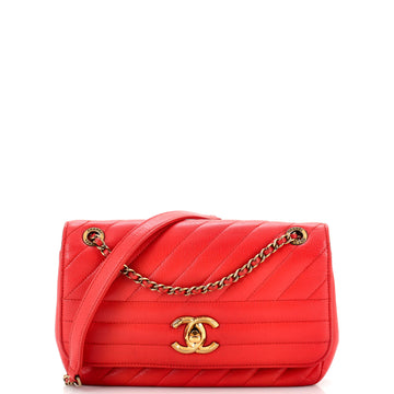 Chanel CC Flap Bag Diagonal Quilted Goatskin Small