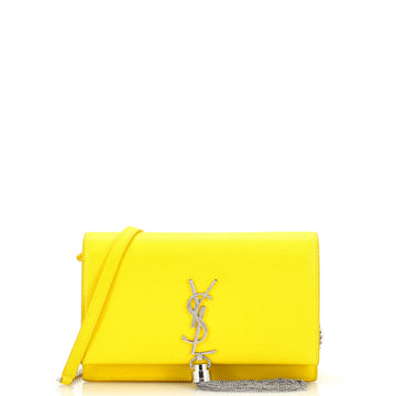 Saint Laurent Classic Monogram Tassel Crossbody Bag Leather Small