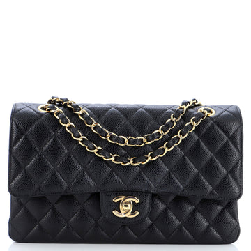 Chanel Classic Double Flap Bag Quilted Caviar Medium