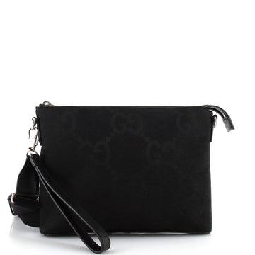 Gucci Zip Messenger Bag Jumbo GG Canvas