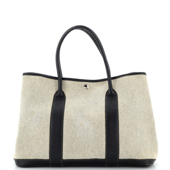Hermes Garden Party Tote Toile and Leather 36