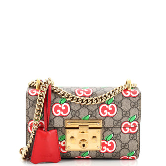 Gucci Padlock Shoulder Bag Printed GG Coated Canvas Small