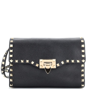 Valentino Garavani Rockstud Flip Lock Flap Bag Leather Medium