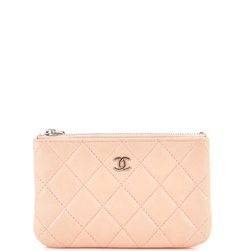 Chanel Classic O Case Pouch Quilted Lambskin Mini