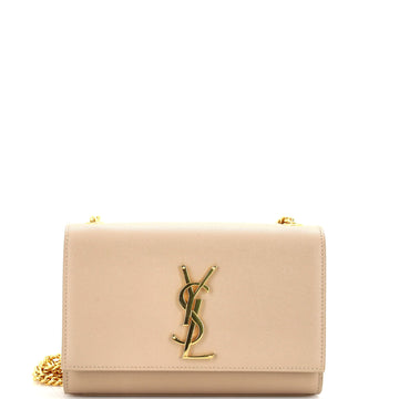 Saint Laurent Classic Monogram Crossbody Bag Grainy Leather Small