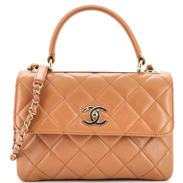 Chanel Trendy Chain CC Top Handle Bag Quilted Lambskin Small