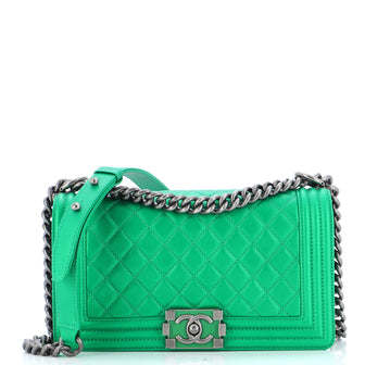 Chanel Boy Flap Bag Quilted Lambskin New Medium