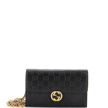 Gucci Icon Wallet on Chain Guccissima Leather