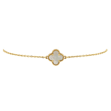 Van Cleef & Arpels Sweet Alhambra Bracelet 18K Yellow Gold and Mother of Pearl