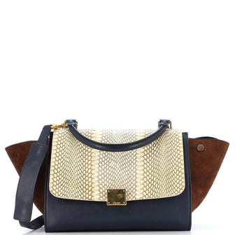 Celine Trapeze Bag Python Small