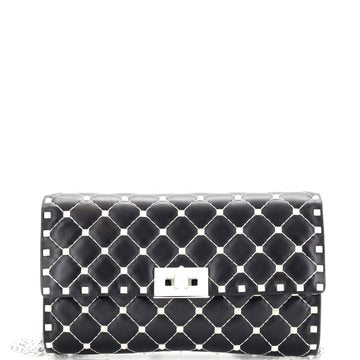 Valentino Garavani Rockstud Spike Wallet on Chain Quilted Leather Small