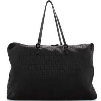 Fendi Zip Around Shoulder Bag Zucchino Canvas Large