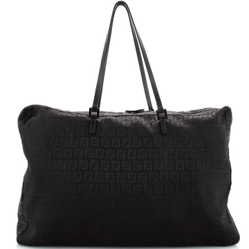 Fendi Zip Around Shoulder Bag Zucchino Canvas Large