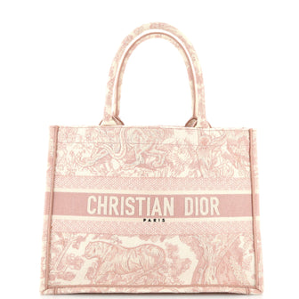 Christian Dior Book Tote Embroidered Canvas Medium