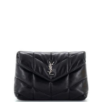 Saint Laurent LouLou Puffer Clutch Leather Small