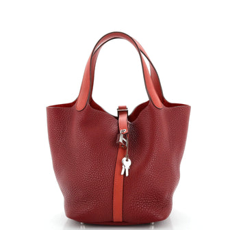 Hermes Bicolor Picotin Lock Bag Clemence with Swift PM
