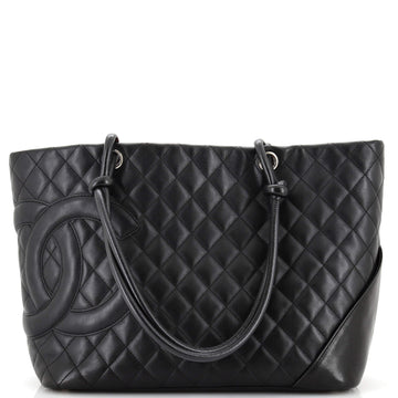Chanel Cambon Tote Quilted Leather Large