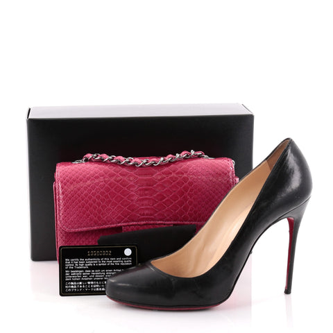 Buy Chanel Classic Single Flap Bag Python Mini Pink 2462601