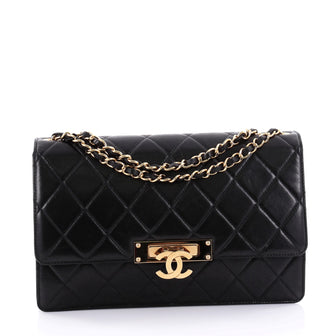 Chanel Golden Class Flap Bag Quilted Lambskin Large Black 2462602