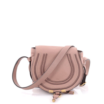 Chloe Marcie Crossbody Bag Leather Mini Pink 2463001