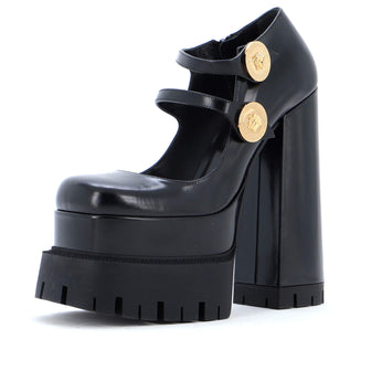 Versace Women's Medusa Aevitas Platform Mary Jane Pumps Leather