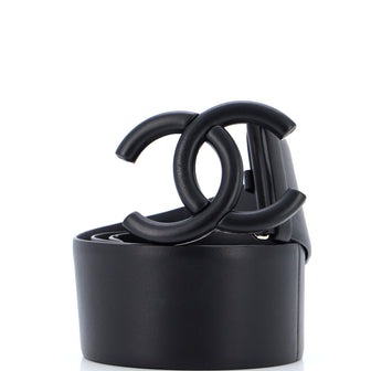 Chanel Covered CC Buckle Belt Leather Extra Wide