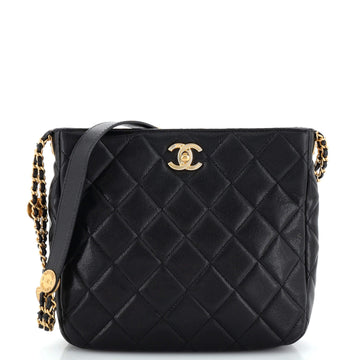 Chanel Twist Your Buttons Hobo Quilted Caviar Small