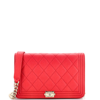Chanel Boy Wallet on Chain Quilted Caviar
