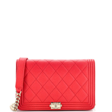 Chanel Boy Wallet on Chain Quilted Caviar