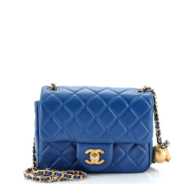 Chanel Pearl Crush Square Flap Bag Quilted Lambskin Mini