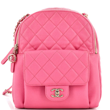 Chanel CC Day Backpack Quilted Caviar Large