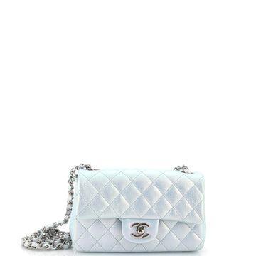 Chanel Classic Single Flap Bag Quilted Iridescent Calfskin Mini