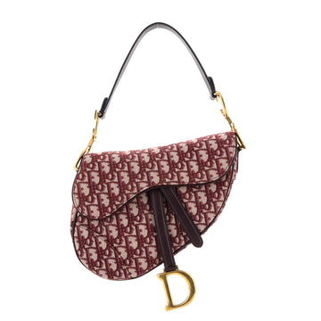 Christian Dior Saddle Handbag Oblique Canvas Medium