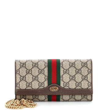 Gucci Ophidia Chain Wallet GG Coated Canvas