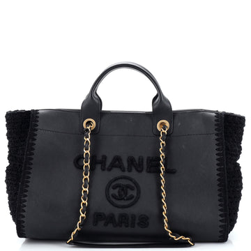 Chanel Deauville Tote Calfskin with Crochet Medium