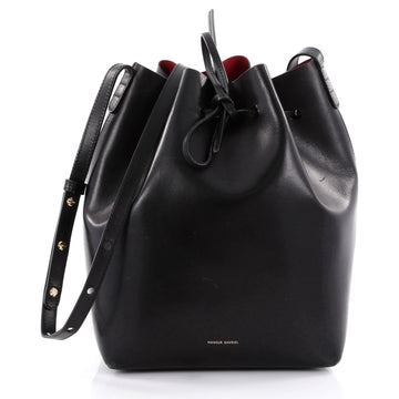Mansur Gavriel Bucket Bag Leather Large Black 2464901