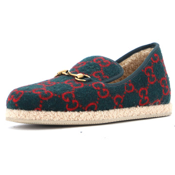 Gucci Women's Fria Horsebit Loafers GG Wool