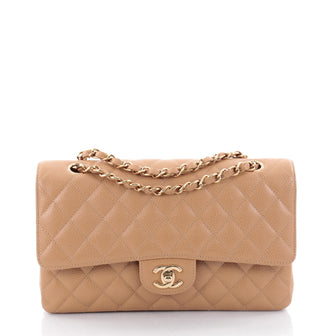 Chanel Vintage Classic Double Flap Bag Quilted Caviar neutral 2465101