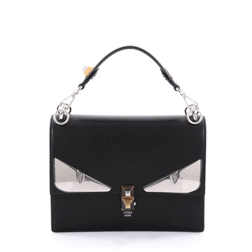 Fendi Monster Kan I Handbag Leather Small Black 2465201