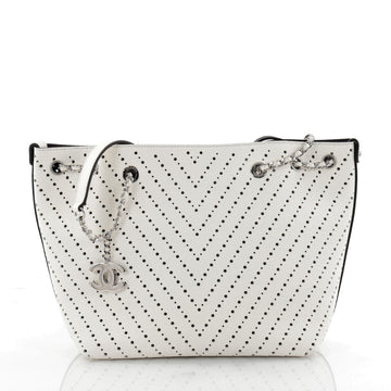 Chanel Accordion Shopping Tote Perforated Caviar Small 2465301