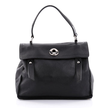 Saint Laurent Muse Two Handbag Leather Small Black 2465504